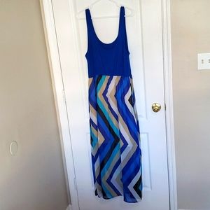 💙Bright blue maxi dress, size M
